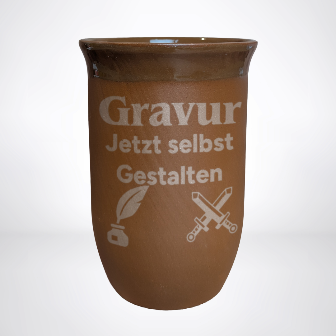 Tonbecher 0,4L mit eigner Gravur – frei gestaltbar