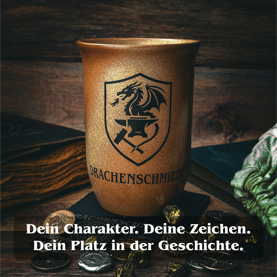 Tonbecher "Sandstein" 0,4L mit eigner Gravur – frei gestaltbar