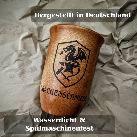 Tonbecher "Sandstein" 0,4L mit eigner Gravur – frei gestaltbar