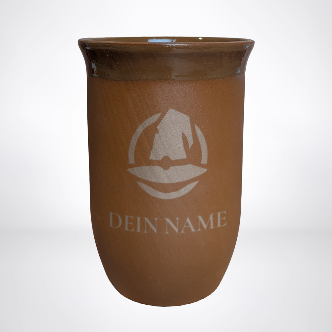Tonbecher 0,4L mit personalisierter Gravur – Pen & Paper-Klasse & Name