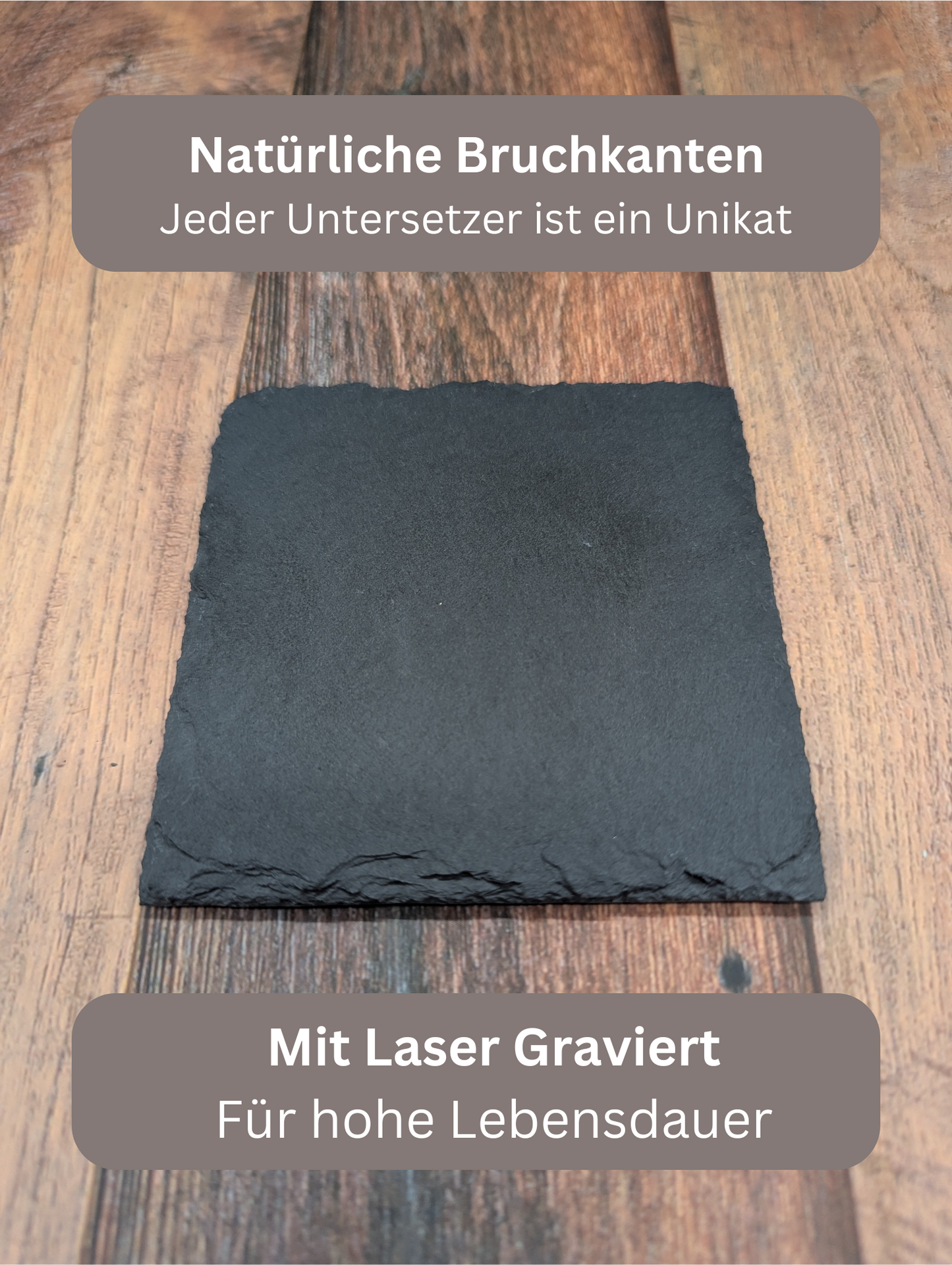 Getränke Untersetzer aus Schiefer - für LARP oder Pen & Paper mit Klassensymbol & Name