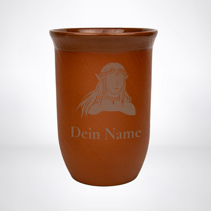Tonbecher Elf 0,4L – mit Name – Spezies Kollektion – Natur