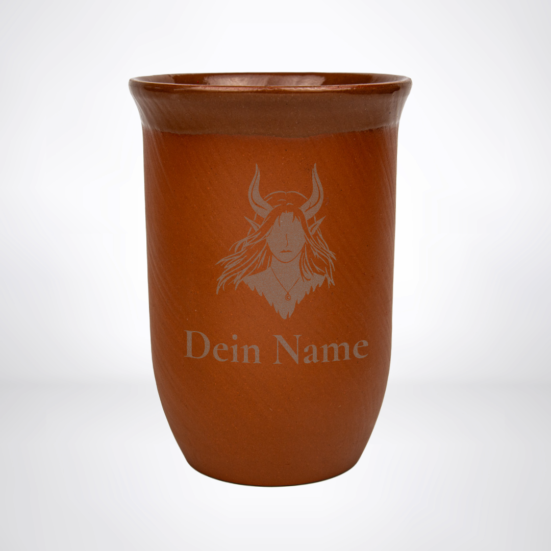 Tonbecher Infernal 0,4L – mit Name – Spezies Kollektion – Natur