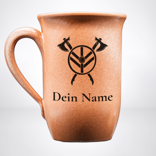 Tontasse Nordkrieger 0,4L – mit Name – Proficiencies Kollektion – Sandstein