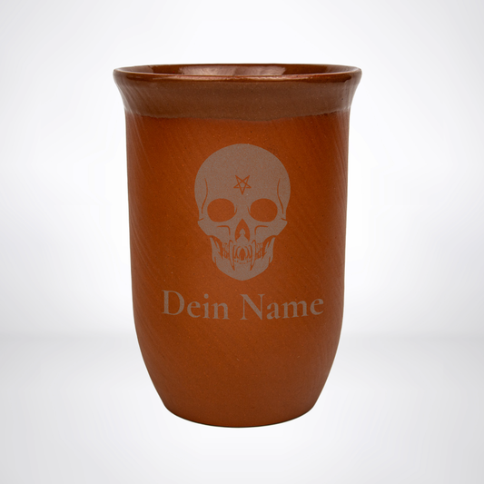 Tonbecher Vampir 0,4L – mit Name – Proficiencies Kollektion – Natur