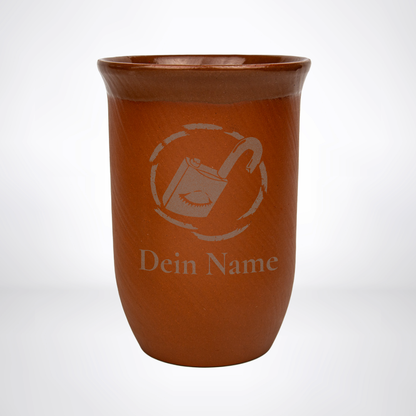 Tonbecher Dieb 0,4L – mit Name – Proficiencies Kollektion – Natur