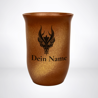 Tonbecher Drache 0,4L – mit Name – Spezies Kollektion – Sandstein