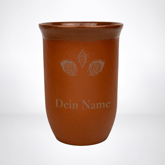 Tonbecher Der Gebrochene 0,4L – mit Name – Spezies Kollektion – Natur