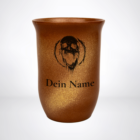 Tonbecher Nekromant 0,4L – mit Name – Proficiencies Kollektion – Sandstein