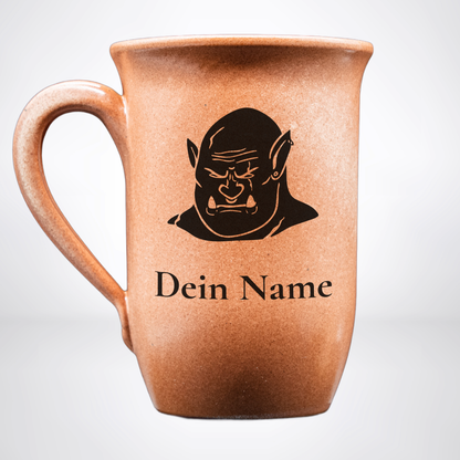 Tontasse Ork 0,4L – mit Name – Spezies Kollektion – Sandstein