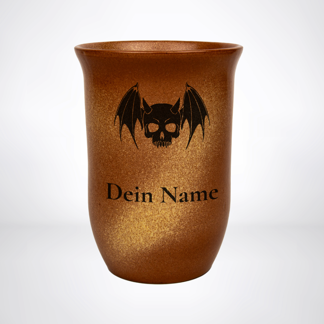 Tonbecher Dämon 0,4L – mit Name – Spezies Kollektion – Sandstein