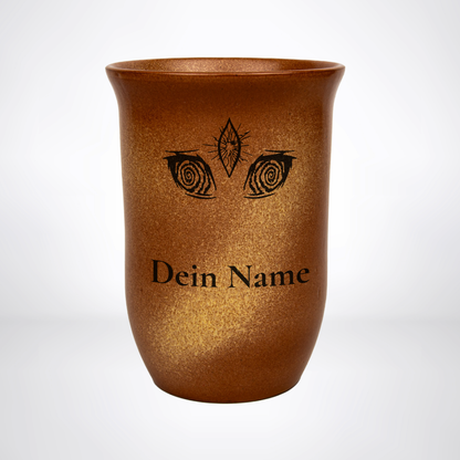 Tonbecher Der Gebrochene 0,4L – mit Name – Spezies Kollektion – Sandstein