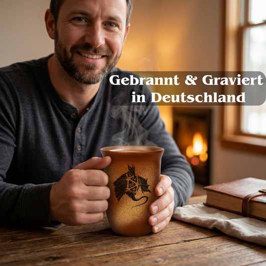 Tonbecher Drachenschatz 0,4L – Sandstein