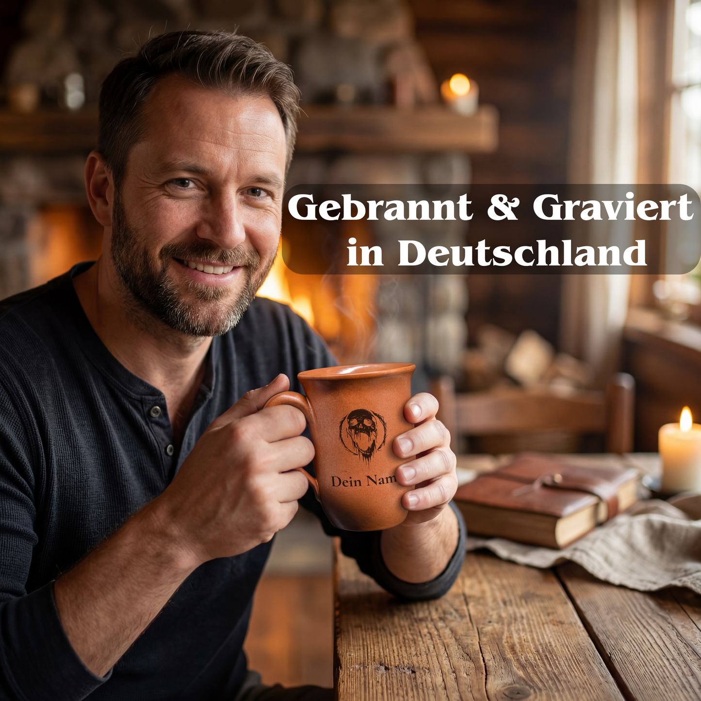 Tontasse Nekromant 0,4L – mit Name – Proficiencies Kollektion – Sandstein