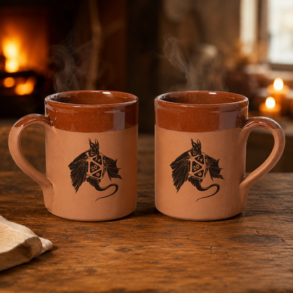 Tavernen-Tasse Drachenschatz aus Ton 0,33L