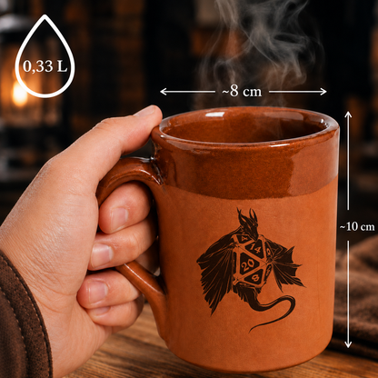 Tavernen-Tasse Drachenschatz aus Ton 0,33L