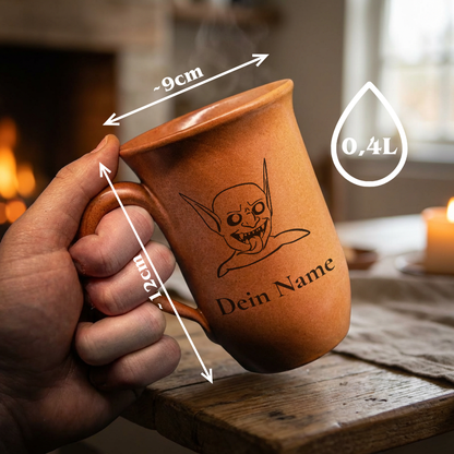 Tontasse Goblin 0,4L – mit Name – Spezies Kollektion – Sandstein