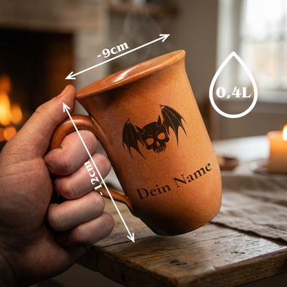 Tontasse Dämon 0,4L – mit Name – Spezies Kollektion – Sandstein
