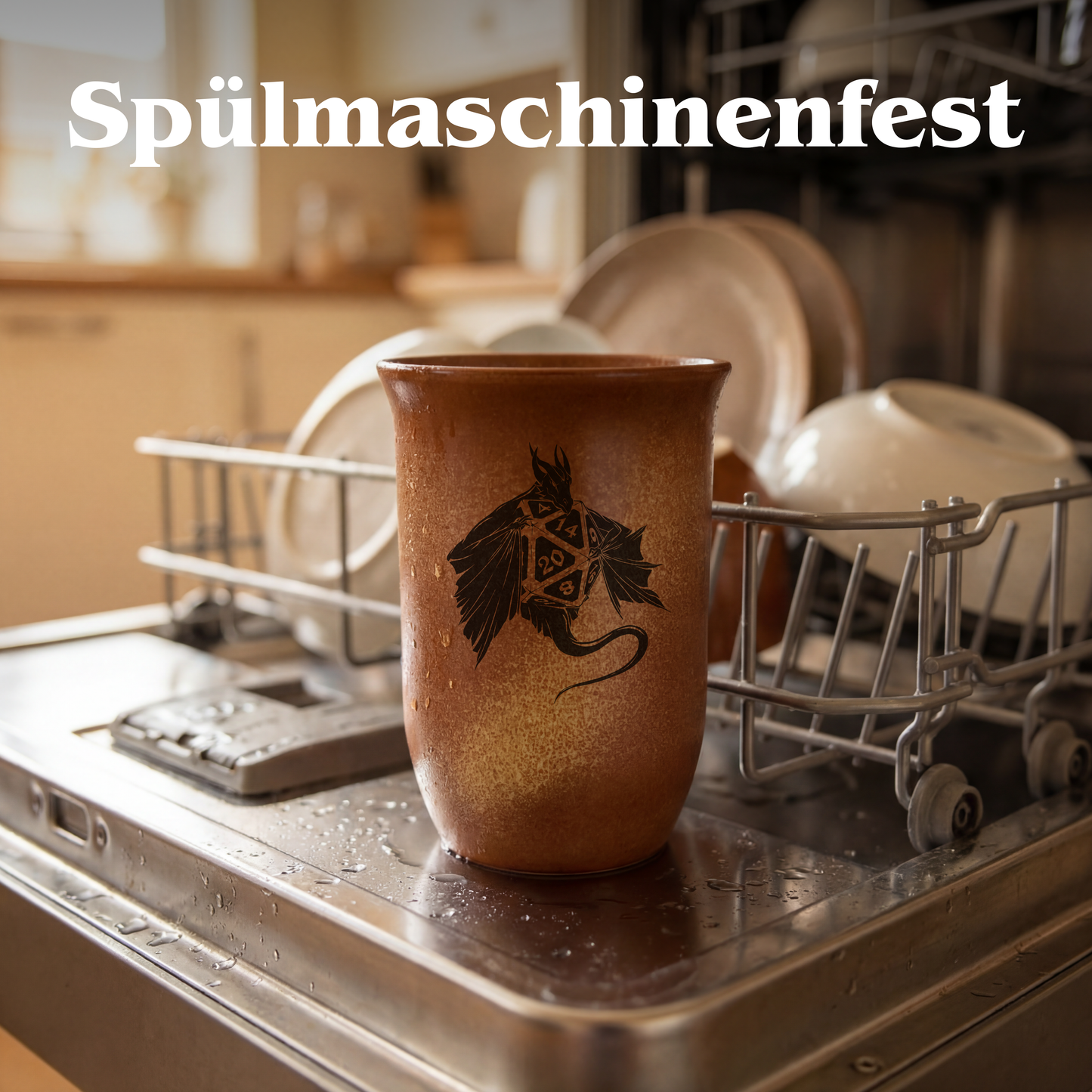 Tonbecher Drachenschatz 0,4L – Sandstein