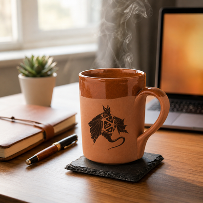 Tavernen-Tasse Drachenschatz aus Ton 0,33L