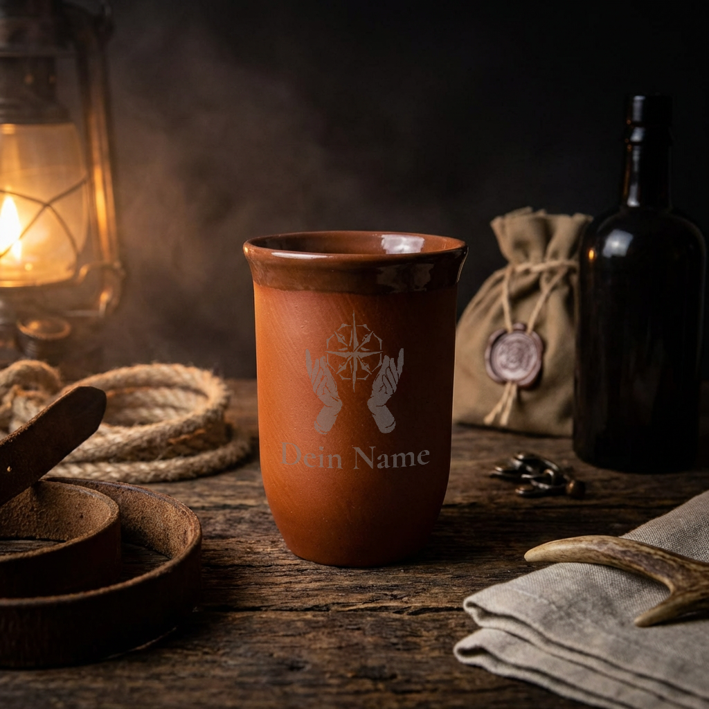 Tonbecher Heiler 0,4L – mit Name – Proficiencies Kollektion – Natur