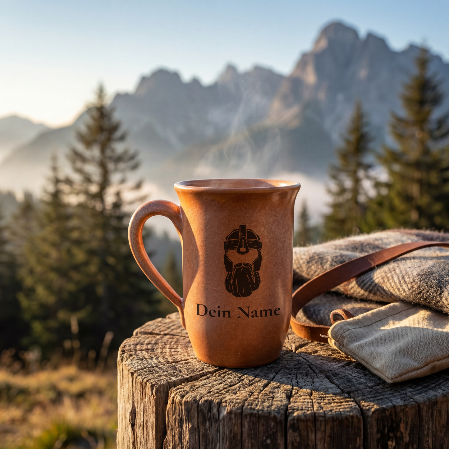 Tontasse Zwerg 0,4L – mit Name – Spezies Kollektion – Sandstein