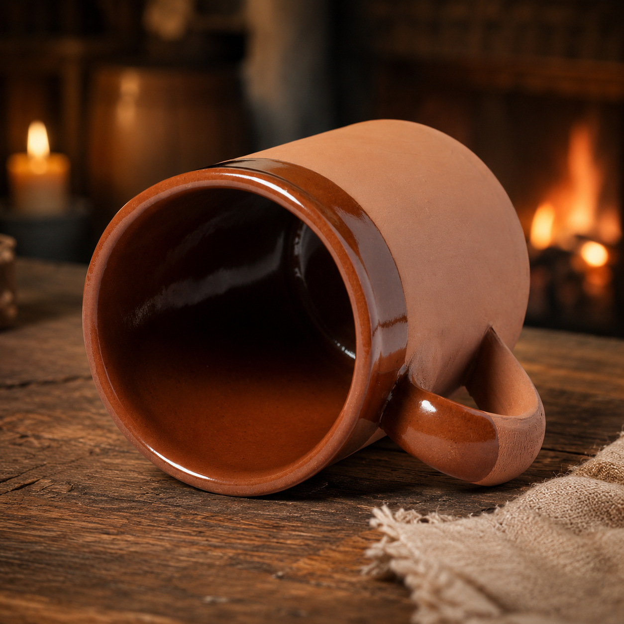 Tavernen-Tasse Drachenschatz aus Ton 0,33L