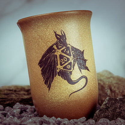 Tonbecher Drachenschatz - 0,4L - "Sandstein"