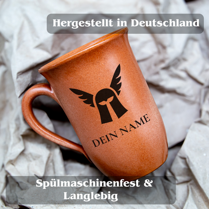 Tontasse 0,4L Paladin – "Sandstein" mit personalisierter Gravur (Symbol + Name)