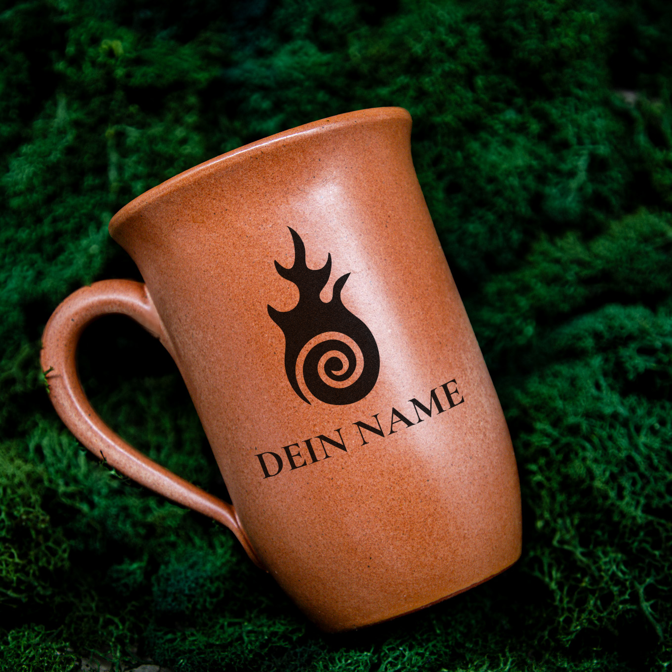 Tontasse 0,4L Hexenmeister – "Sandstein" mit personalisierter Gravur (Symbol + Name)