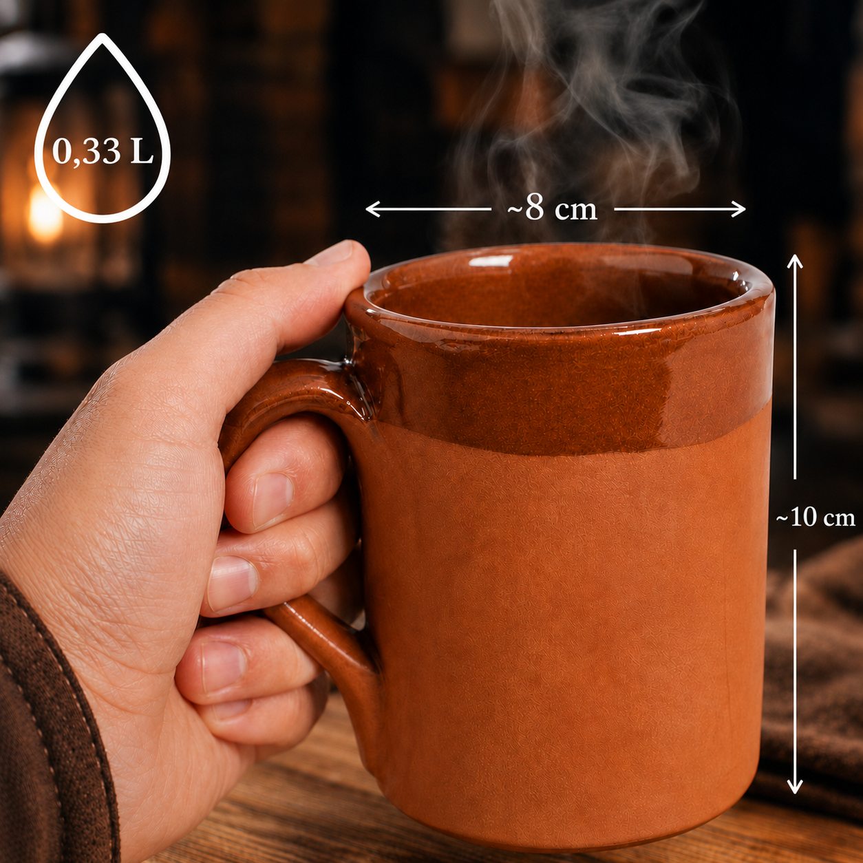 Tavernen-Tasse aus Ton 0,33L