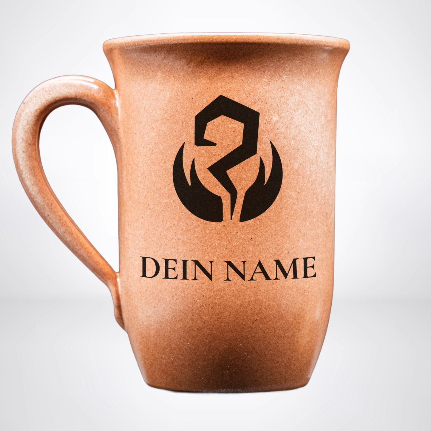 Tontasse 0,4L Druide  – "Sandstein" mit personalisierter Gravur (Symbol + Name)