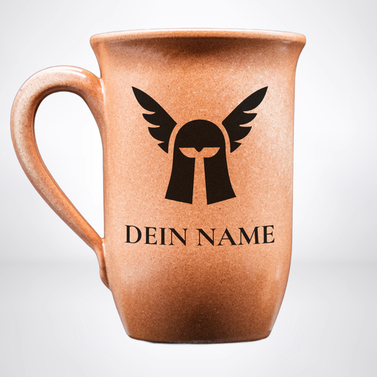Tontasse 0,4L Paladin – "Sandstein" mit personalisierter Gravur (Symbol + Name)