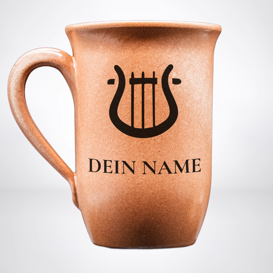 Tontasse 0,4L Barde – "Sandstein" mit personalisierter Gravur (Symbol + Name)