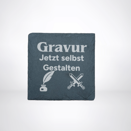 Personalisierter Getränke Untersetzer aus Schiefer - für LARP oder Pen & Paper